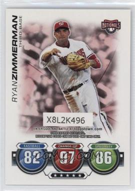 2010 Topps - Topps Attax Code Cards #_RYZI - Ryan Zimmerman