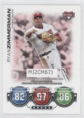 2010 Topps - Topps Attax Code Cards #_RYZI - Ryan Zimmerman