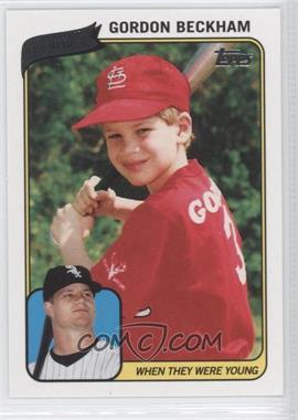 2010 Topps - When They Were Young #WTWYGB - Gordon Beckham