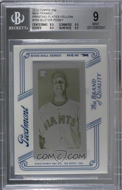 2010 Topps 206 - [Base] - Printing Plate Mini Yellow Piedmont Framed #193 - Buster Posey /1 [BGS 9 MINT]