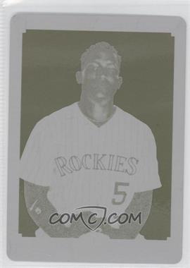 2010 Topps 206 - [Base] - Printing Plate Yellow #259 - Carlos Gonzalez /1