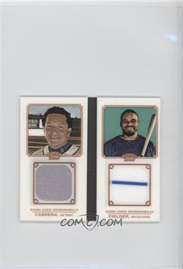 2010 Topps 206 - Mini Book Relic #MBR14 - Miguel Cabrera, Prince Fielder /99