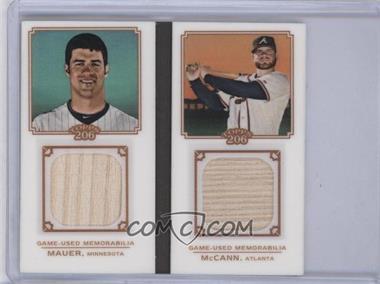 2010 Topps 206 - Mini Book Relic #MBR24 - Brian McCann, Joe Mauer /99