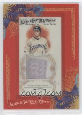 2010 Topps Allen & Ginter's - Framed Mini Relics #AGR-AH - Aaron Hill