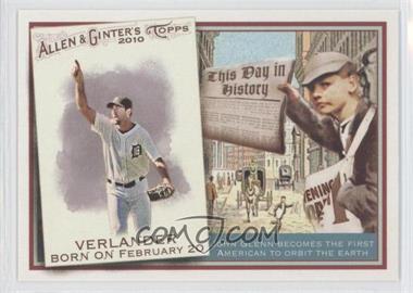 2010 Topps Allen & Ginter's - This Day in History #TDH14 - Justin Verlander
