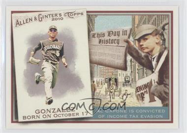 2010 Topps Allen & Ginter's - This Day in History #TDH16 - Carlos Gonzalez