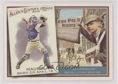 2010 Topps Allen & Ginter's - This Day in History #TDH17 - Joe Mauer