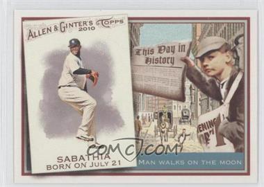 2010 Topps Allen & Ginter's - This Day in History #TDH20 - CC Sabathia