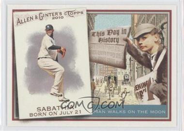 2010 Topps Allen & Ginter's - This Day in History #TDH20 - CC Sabathia