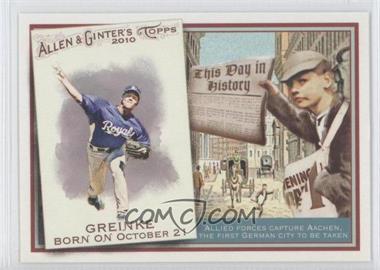 2010 Topps Allen & Ginter's - This Day in History #TDH65 - Zack Greinke