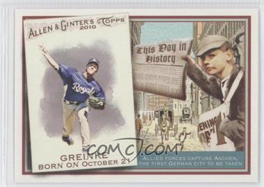 2010 Topps Allen & Ginter's - This Day in History #TDH65 - Zack Greinke