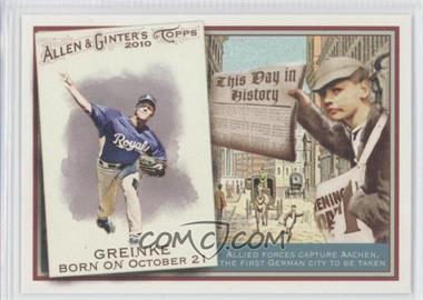 2010 Topps Allen & Ginter's - This Day in History #TDH65 - Zack Greinke