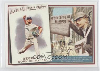 2010 Topps Allen & Ginter's - This Day in History #TDH67 - Josh Beckett