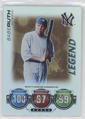 2010 Topps Attax - Battle of the Ages - Foil #_BARU.2 - Legend - Babe Ruth (Socks Not Visible)