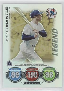 2010 Topps Attax - Battle of the Ages - Foil #_MIMA.1 - Legend - Mickey Mantle (Logo on Front Not Visible)