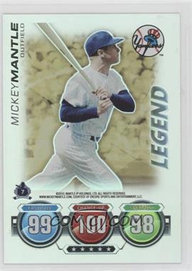 2010 Topps Attax - Battle of the Ages - Foil #_MIMA.1 - Legend - Mickey Mantle (Logo on Front Not Visible)