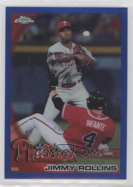 2010 Topps Chrome - [Base] - Blue Refractor #116 - Jimmy Rollins /199