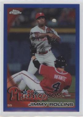 2010 Topps Chrome - [Base] - Blue Refractor #116 - Jimmy Rollins /199