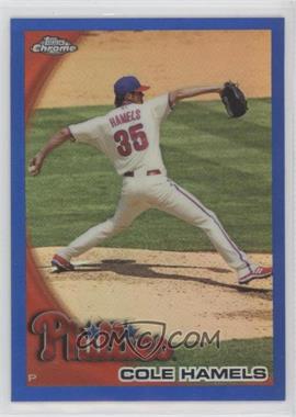 2010 Topps Chrome - [Base] - Blue Refractor #24 - Cole Hamels /199