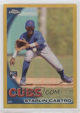 2010 Topps Chrome - [Base] - Gold Refractor #195 - Starlin Castro /50