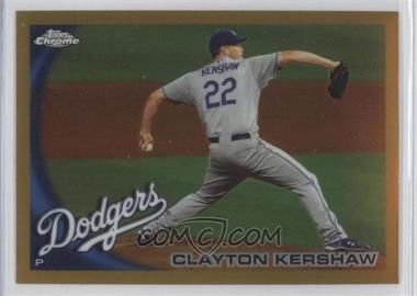 2010 Topps Chrome - [Base] - Gold Refractor #3 - Clayton Kershaw /50