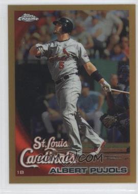 2010 Topps Chrome - [Base] - Gold Refractor #32 - Albert Pujols /50