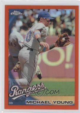 2010 Topps Chrome - [Base] - Orange Refractor #108 - Michael Young