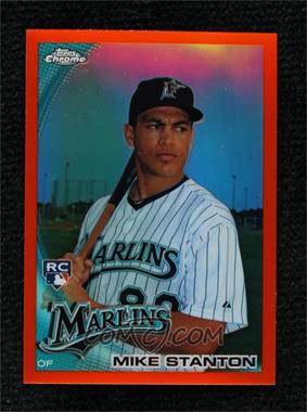 2010 Topps Chrome - [Base] - Orange Refractor #190 - Mike Stanton