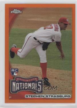 2010 Topps Chrome - [Base] - Orange Refractor #212 - Stephen Strasburg