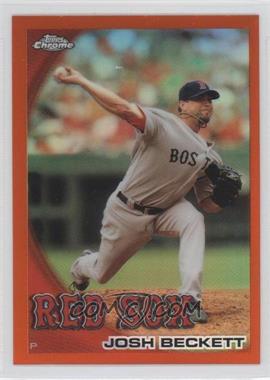 2010 Topps Chrome - [Base] - Orange Refractor #67 - Josh Beckett