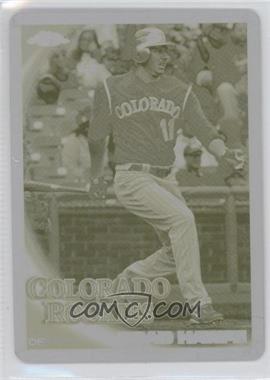 2010 Topps Chrome - [Base] - Printing Plate Yellow #111 - Brad Hawpe /1