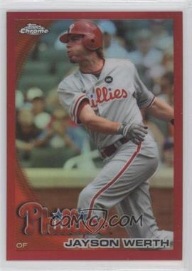 2010 Topps Chrome - [Base] - Red Refractor #127 - Jayson Werth /25