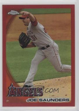 2010 Topps Chrome - [Base] - Red Refractor #26 - Joe Saunders /25