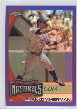 2010 Topps Chrome - [Base] - Retail Purple Refractor #119 - Ryan Zimmerman /599