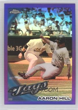 2010 Topps Chrome - [Base] - Retail Purple Refractor #151 - Aaron Hill /599