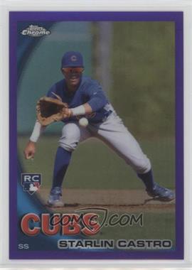 2010 Topps Chrome - [Base] - Retail Purple Refractor #195 - Starlin Castro /599