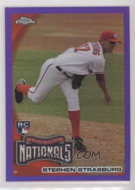 2010 Topps Chrome - [Base] - Retail Purple Refractor #212 - Stephen Strasburg /599