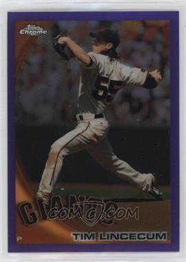 2010 Topps Chrome - [Base] - Retail Purple Refractor #27 - Tim Lincecum /599