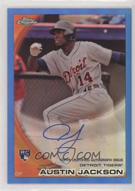 2010 Topps Chrome - [Base] - Rookie Autographs Blue Refractor #177 - Austin Jackson /199