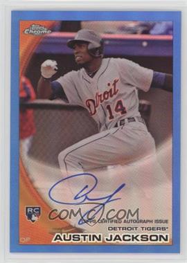 2010 Topps Chrome - [Base] - Rookie Autographs Blue Refractor #177 - Austin Jackson /199