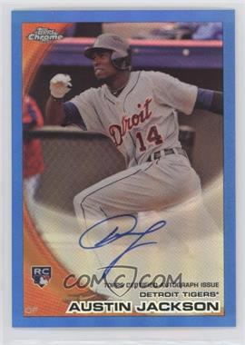 2010 Topps Chrome - [Base] - Rookie Autographs Blue Refractor #177 - Austin Jackson /199