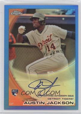 2010 Topps Chrome - [Base] - Rookie Autographs Blue Refractor #177 - Austin Jackson /199