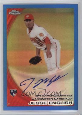 2010 Topps Chrome - [Base] - Rookie Autographs Blue Refractor #203 - Jesse English /199