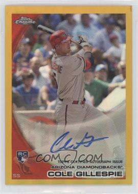 2010 Topps Chrome - [Base] - Rookie Autographs Gold Refractor #186 - Cole Gillespie /50