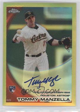 2010 Topps Chrome - [Base] - Rookie Autographs Gold Refractor #207 - Tommy Manzella /50