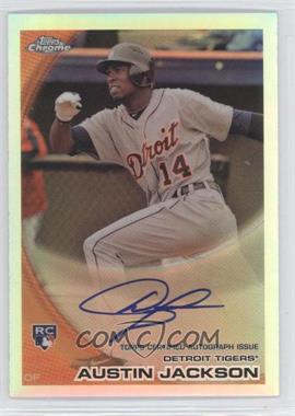 2010 Topps Chrome - [Base] - Rookie Autographs Refractor #177 - Austin Jackson /499