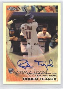 2010 Topps Chrome - [Base] - Rookie Autographs Refractor #201 - Ruben Tejada /499