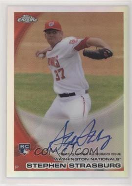 2010 Topps Chrome - [Base] - Rookie Autographs Refractor #212 - Stephen Strasburg /499