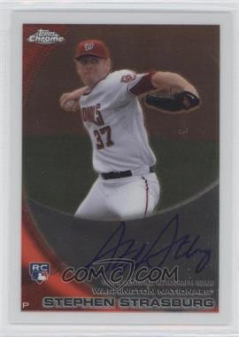 2010 Topps Chrome - [Base] - Rookie Autographs #212 - Stephen Strasburg