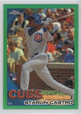 2010 Topps Chrome - [Base] - Wrapper Redemption Green Refractor #195 - Starlin Castro /599